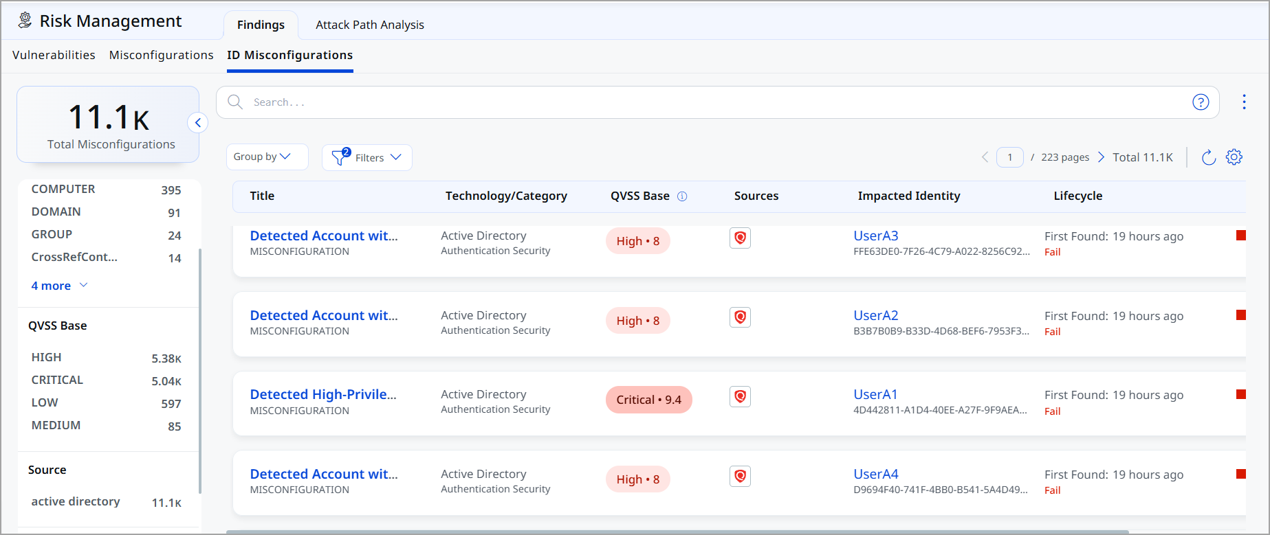 View Id misconfiguration page.