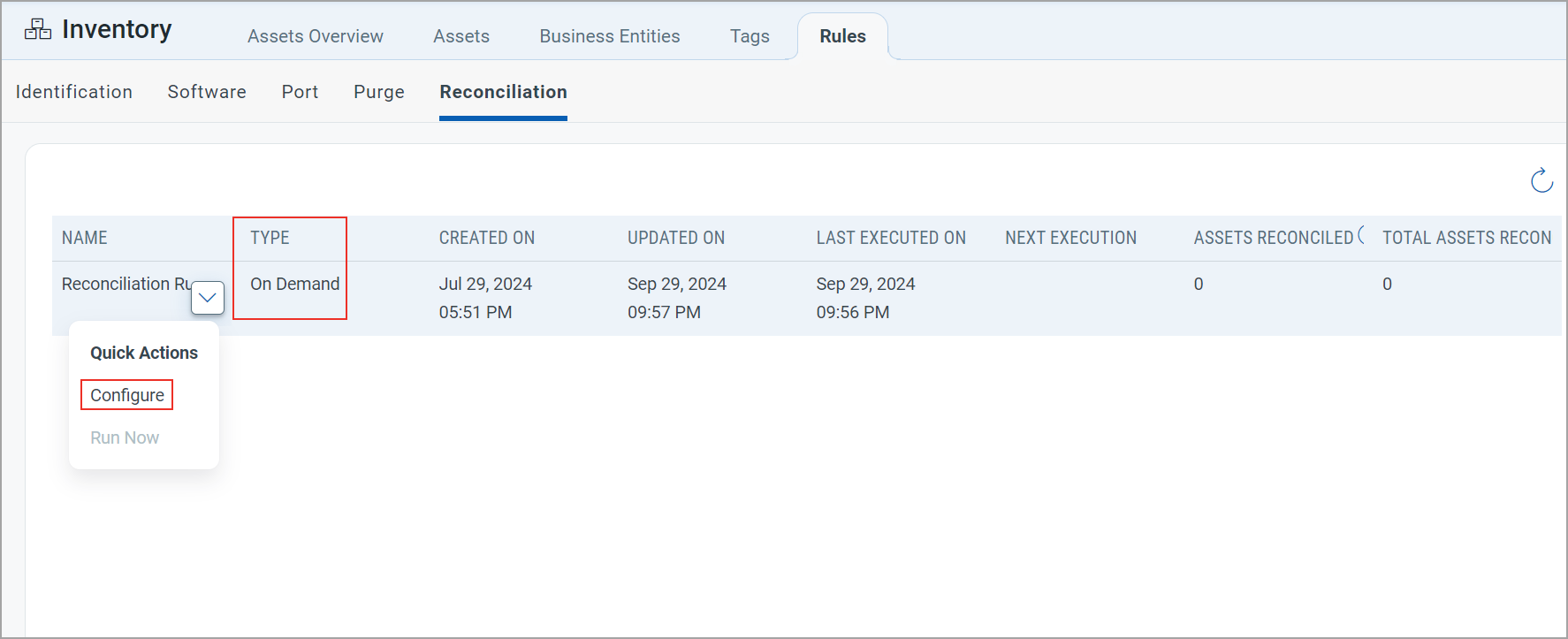 Reconciliation Rules (Beta) tab.