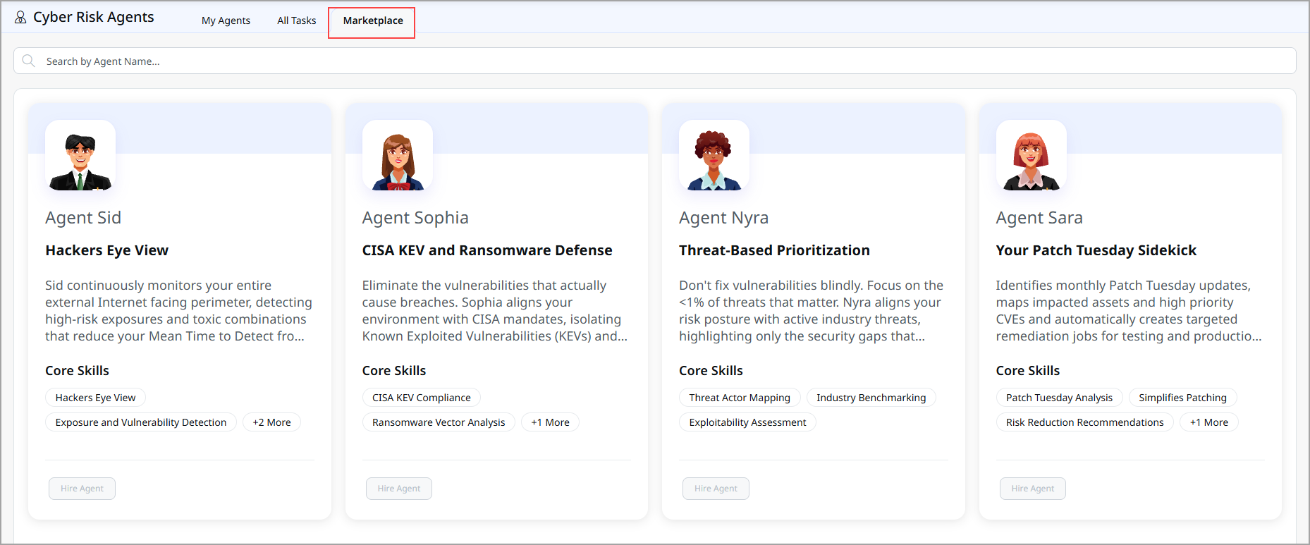 View Marketplace for agents.