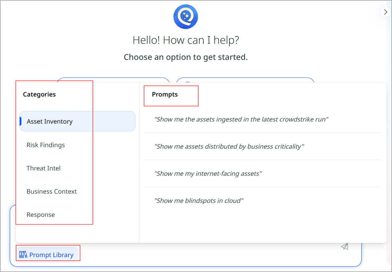 Access prompt library.