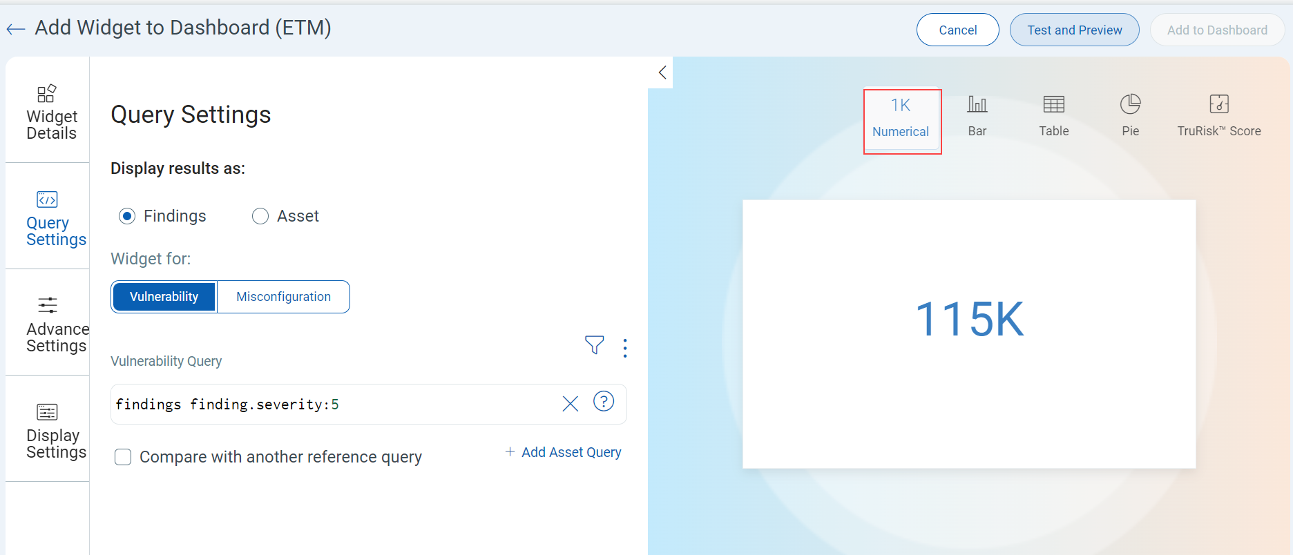 query setting.