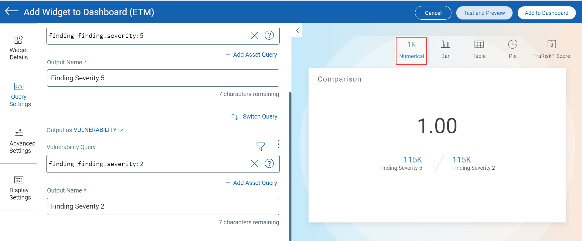 query setting.