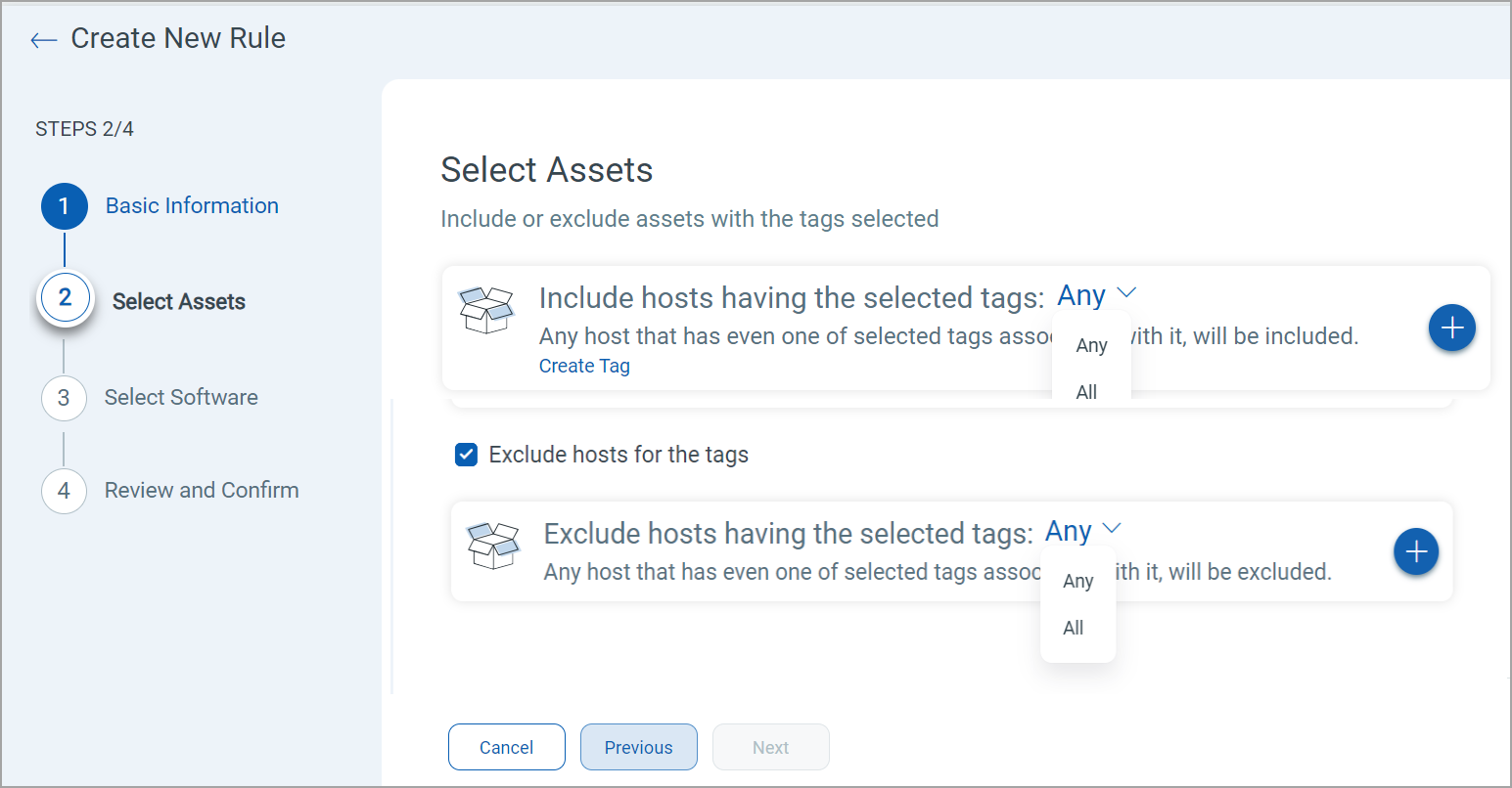 Select assets.