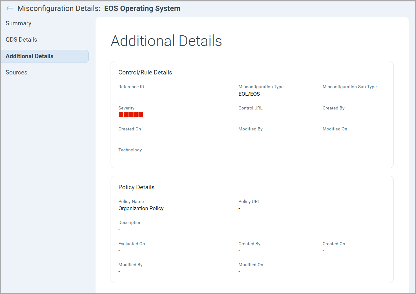 View PC misconfiguations additional details.
