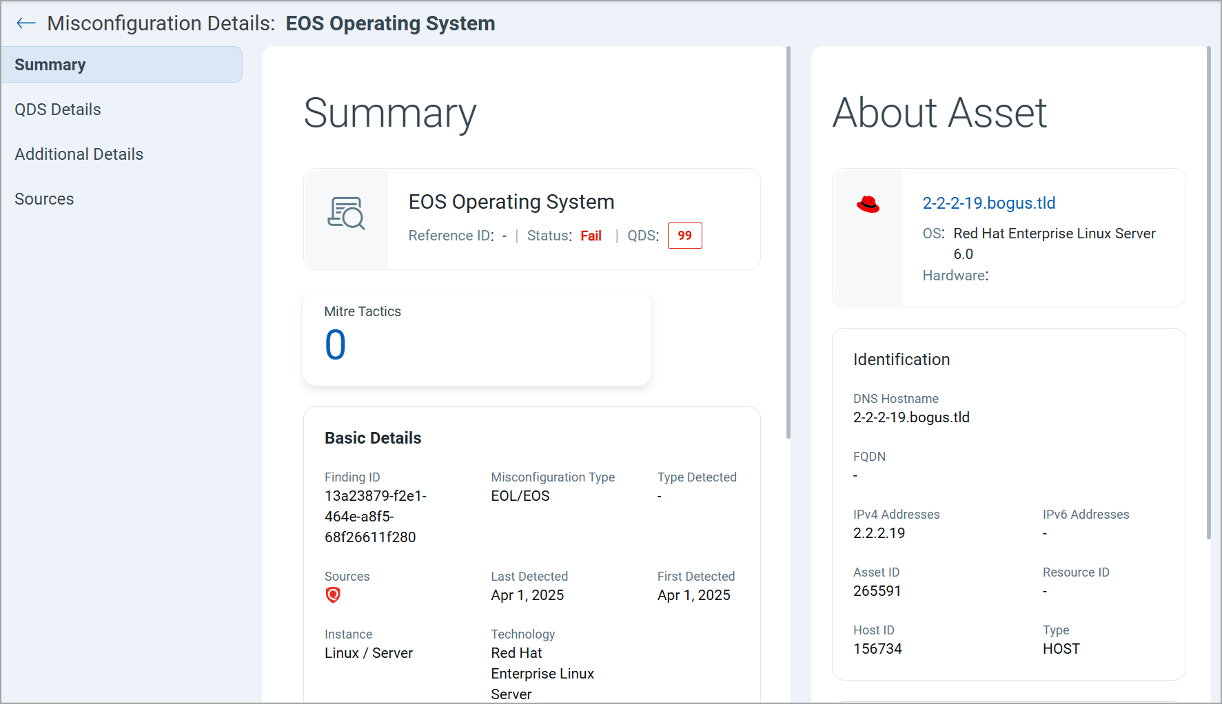 View PC misconfiguations summary.
