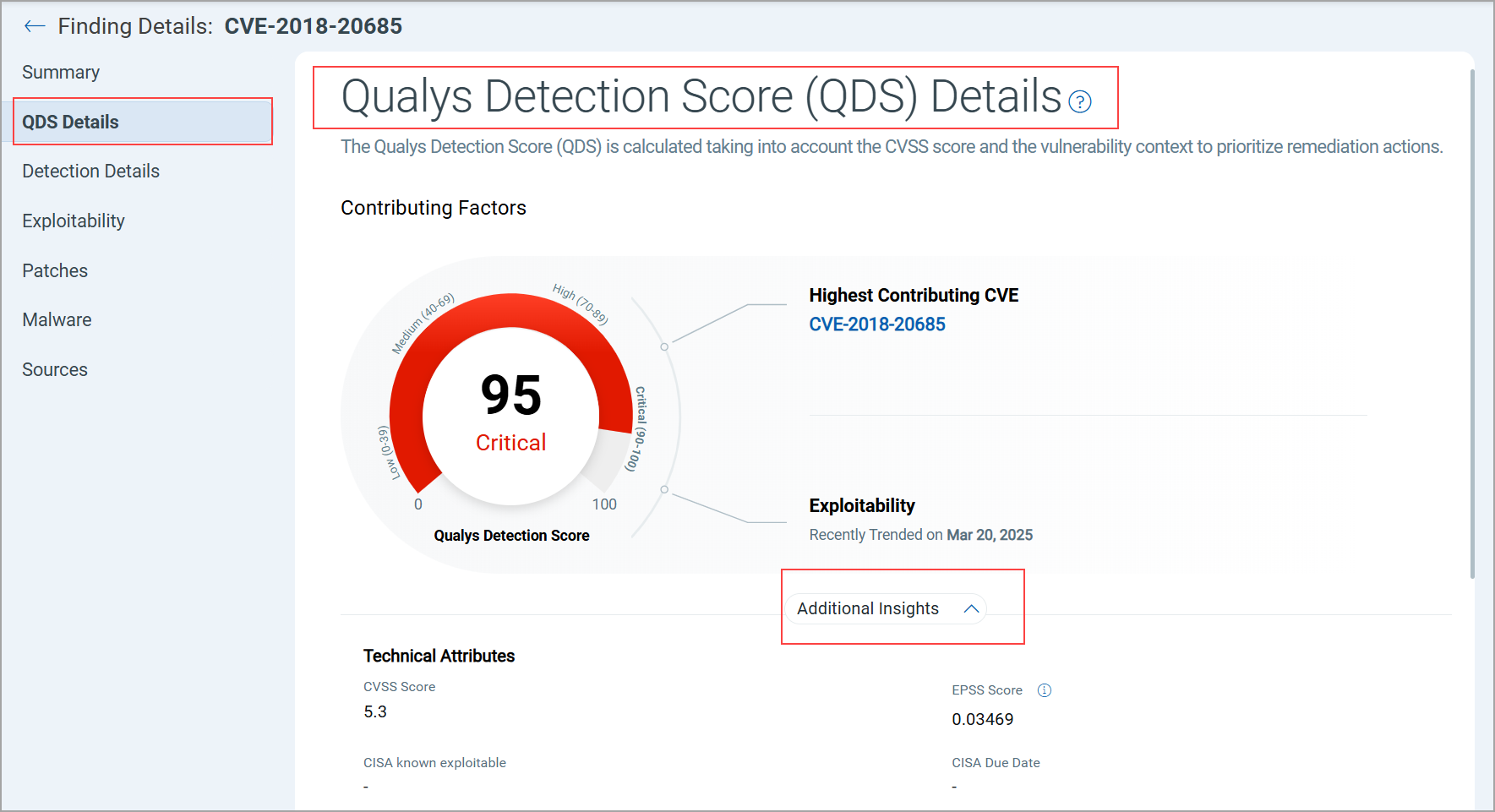 View EASM QDS details.