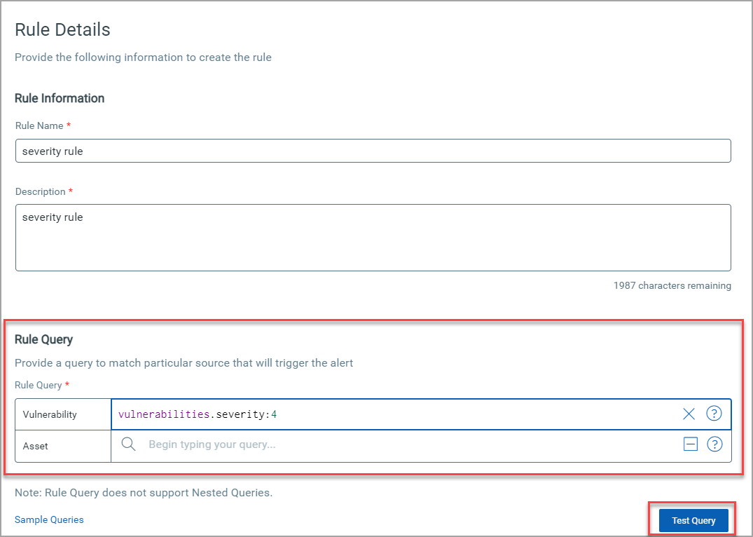 Rule Query Vulnerability