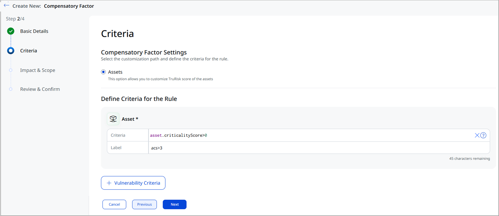 View impact and scope details.