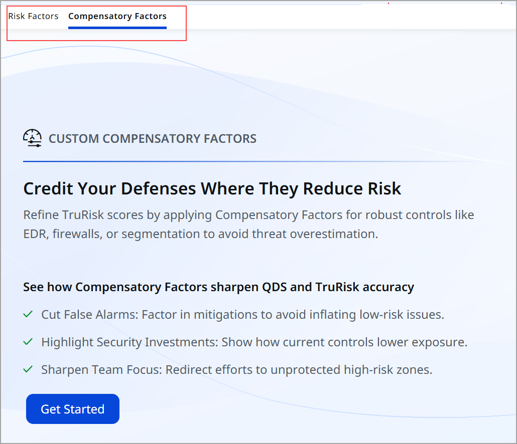view options to customize trurisk.