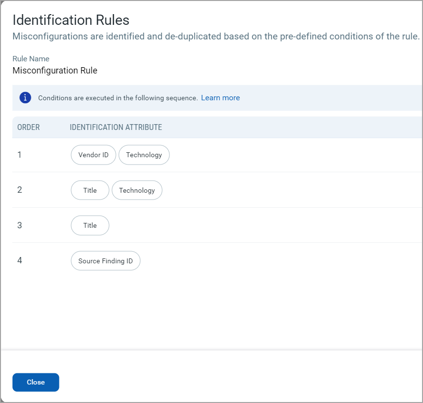 misconfiguration rule conditions.