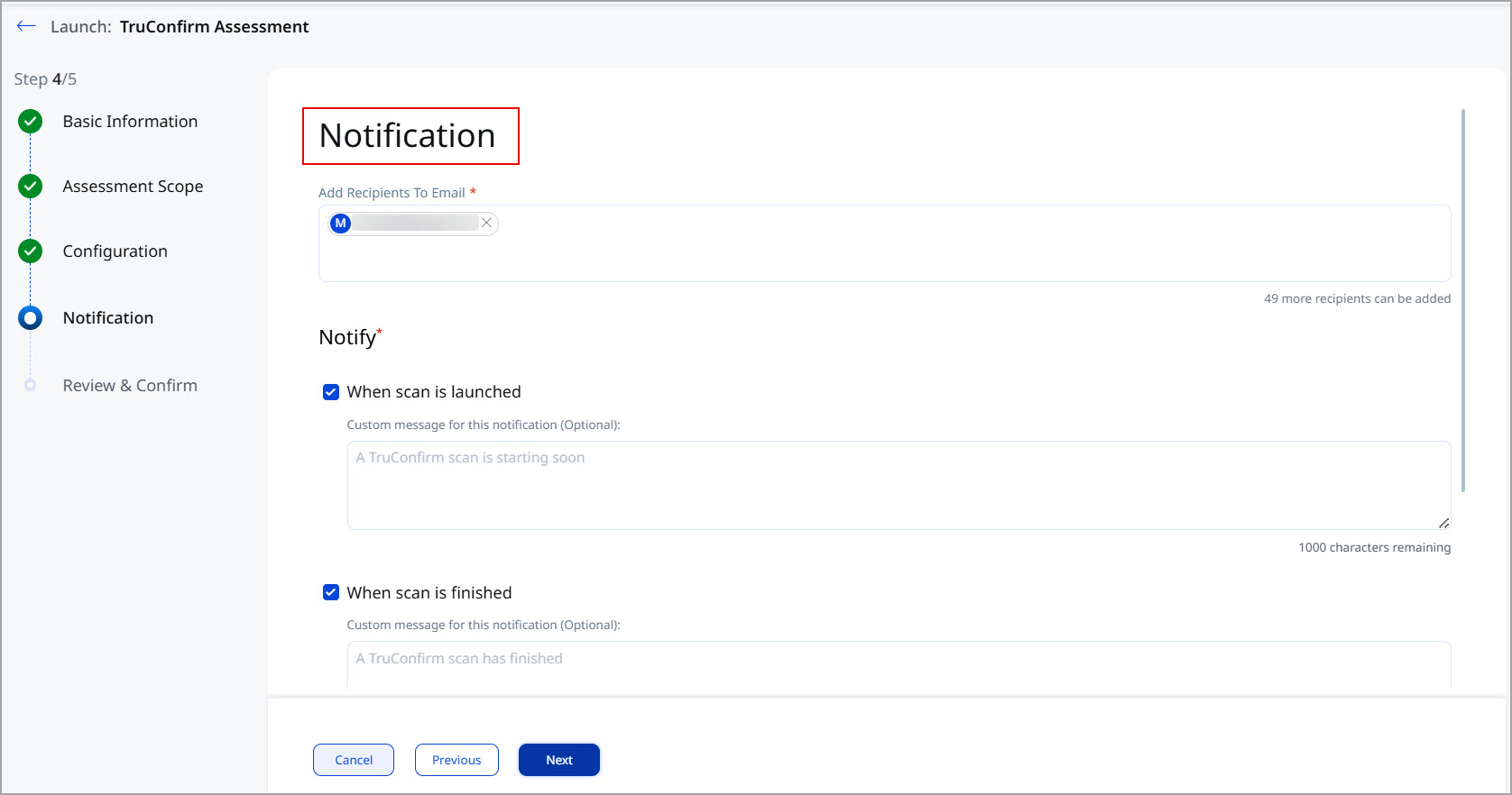 enable the notifications for scan completion