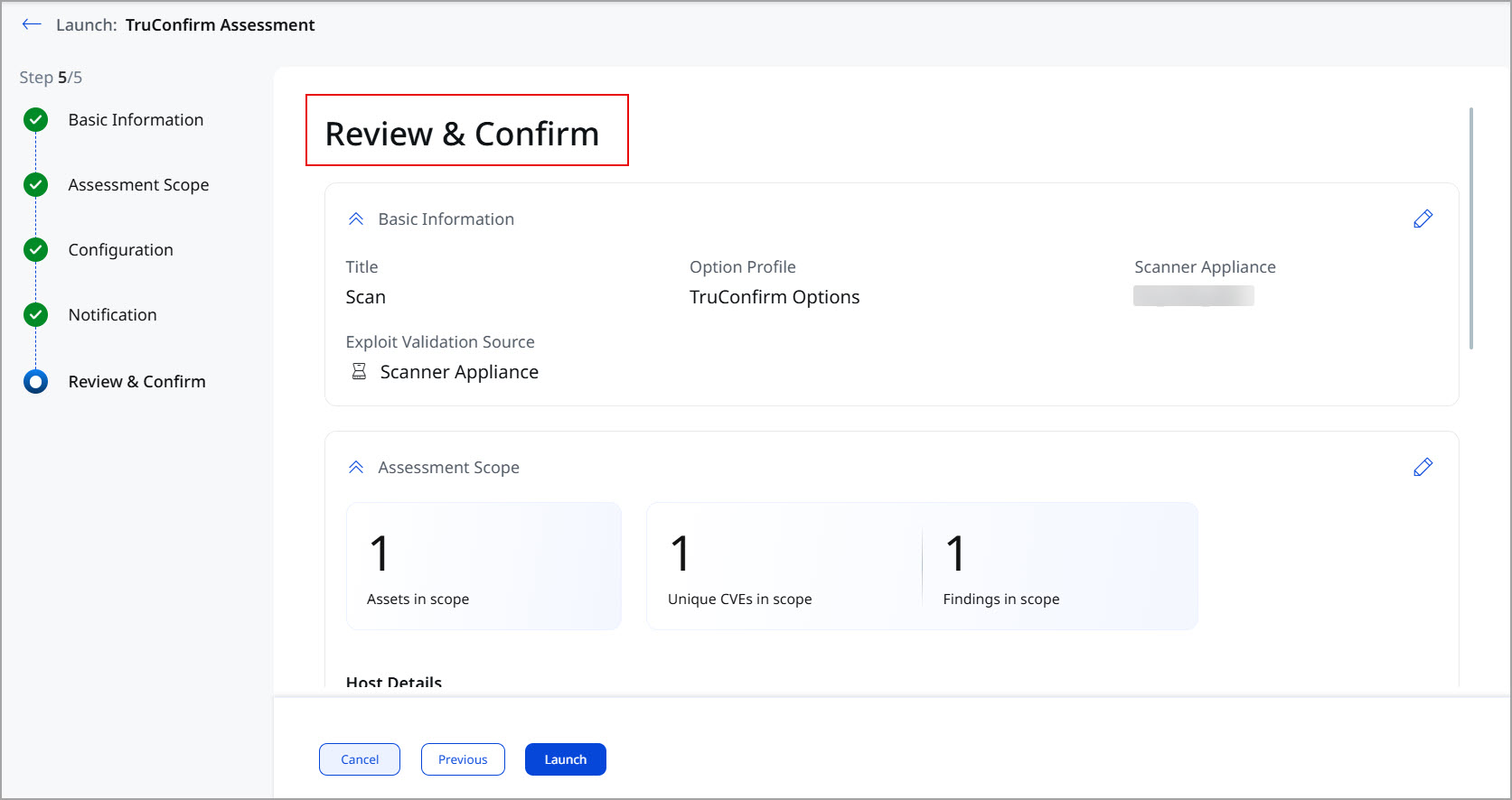 Review and confirm the details