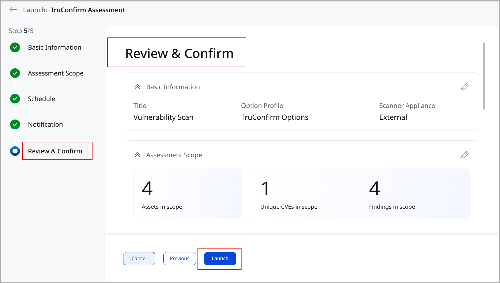 review and confirm the truconfirm assessment 