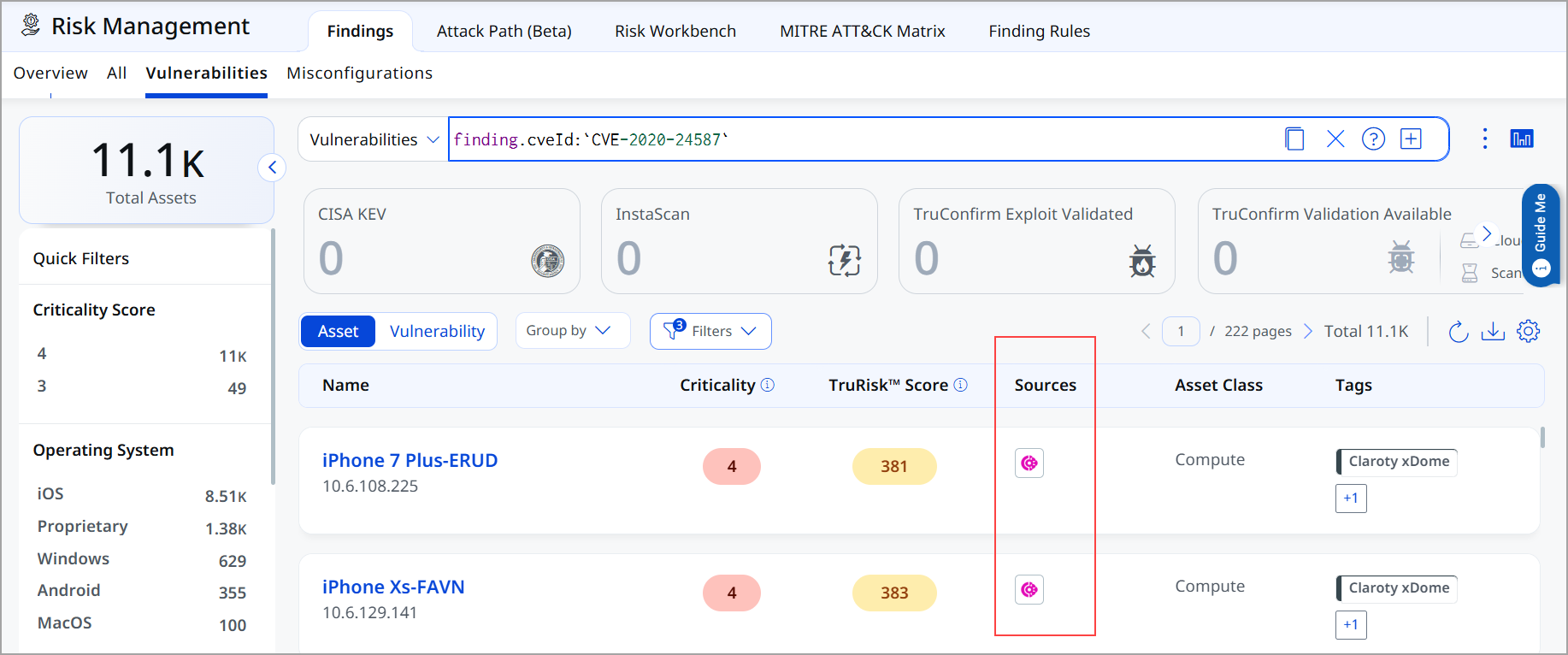 CVE source indicator on the CVE listing