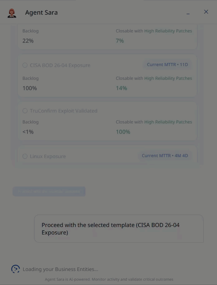 Remediation waves and sub-waves in Agent Sara Chat Now