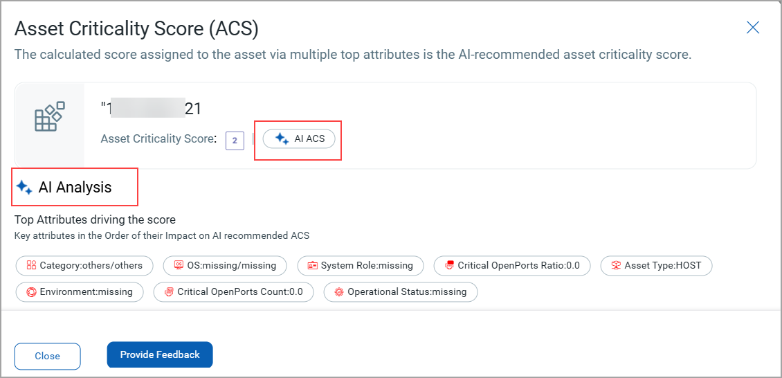 View Ai ACS feedback provision.