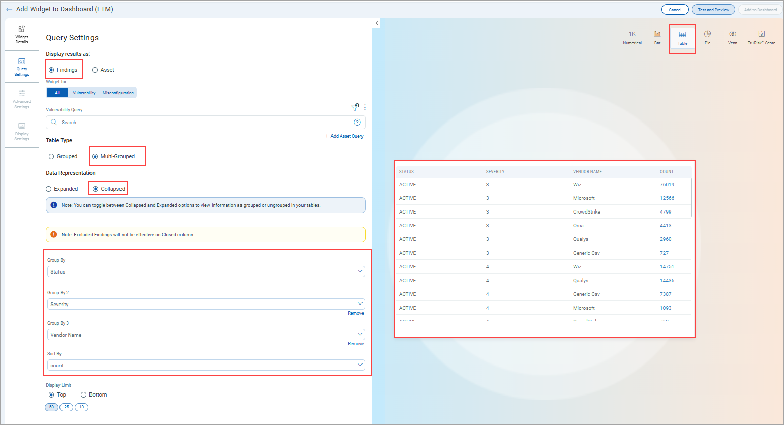 View Multigrouped option in Collapsed mode.