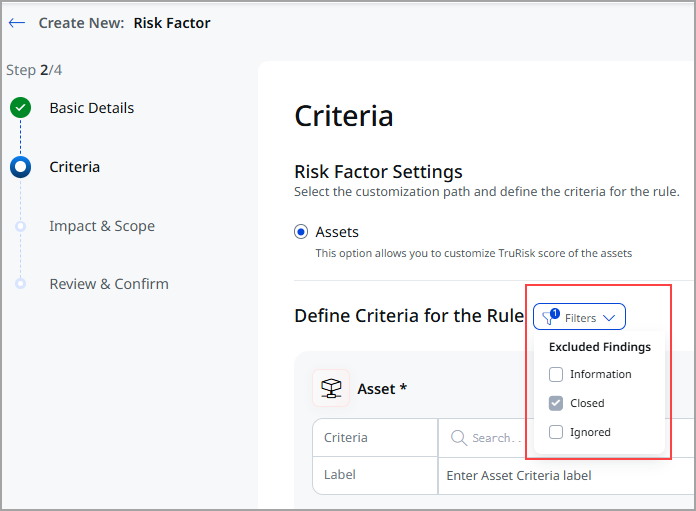 View Support of Exclude Filter.