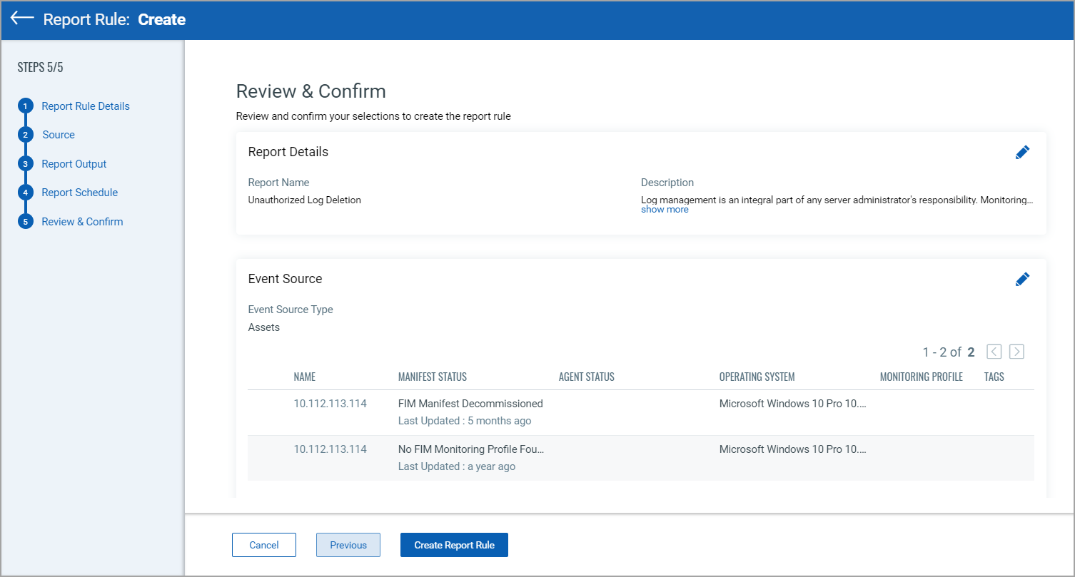 Image of the Review and Confirm page