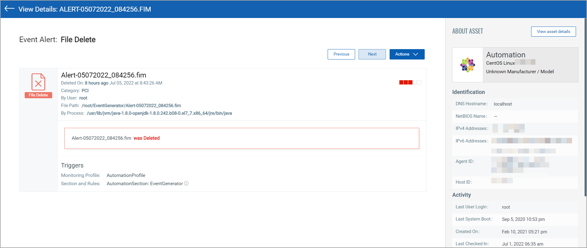 Image of the Event Details page