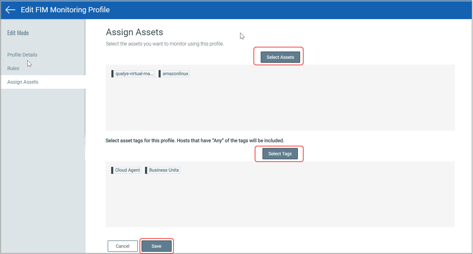 Add Tags and Assets