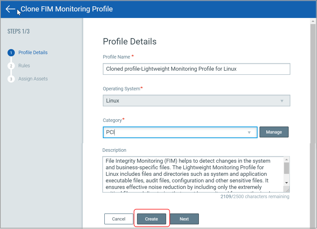 Edit clone profile