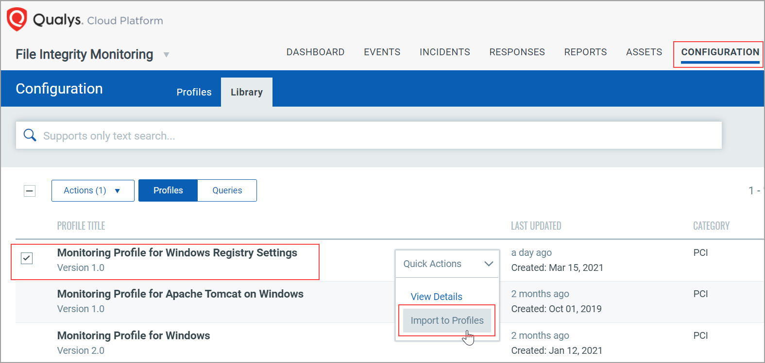 import profiles