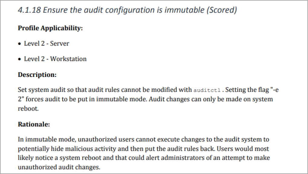 Image of Audit Configuration as Immutable