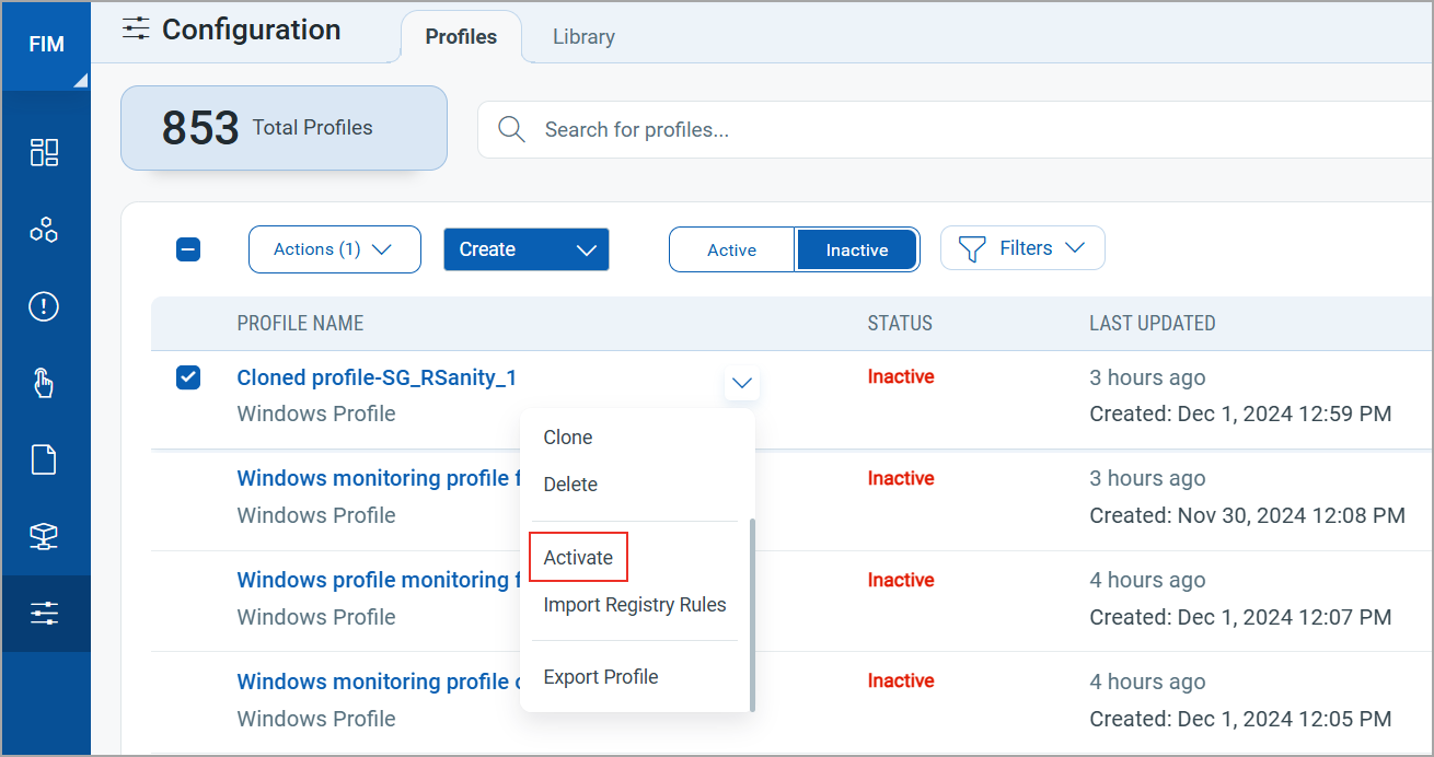 activate profile