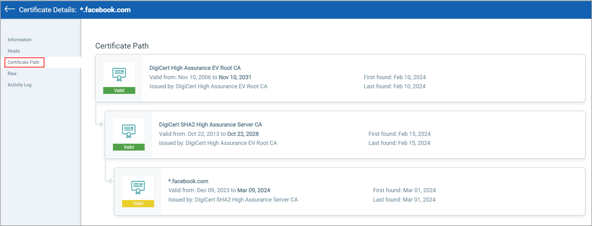 Certificate Details - Certificate Path tab.