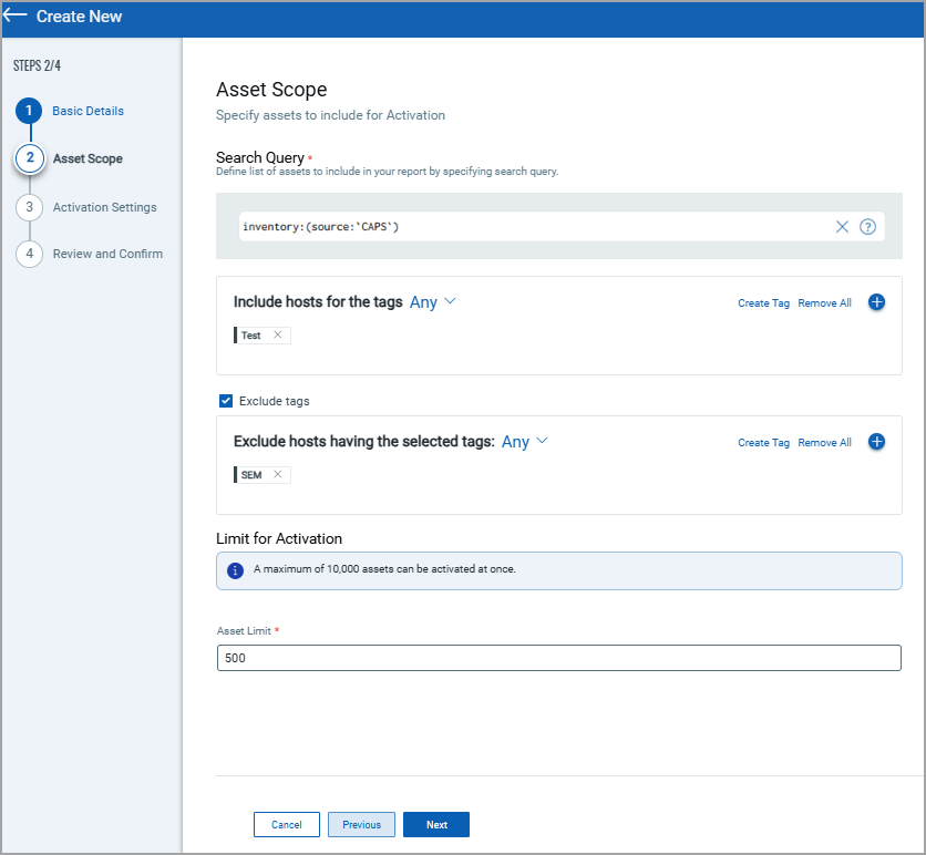 Rule Based Asset Activation - Asset Scope.