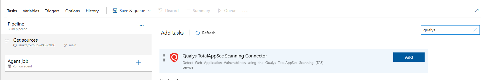 Add the plugin as a task in the build pipeline.