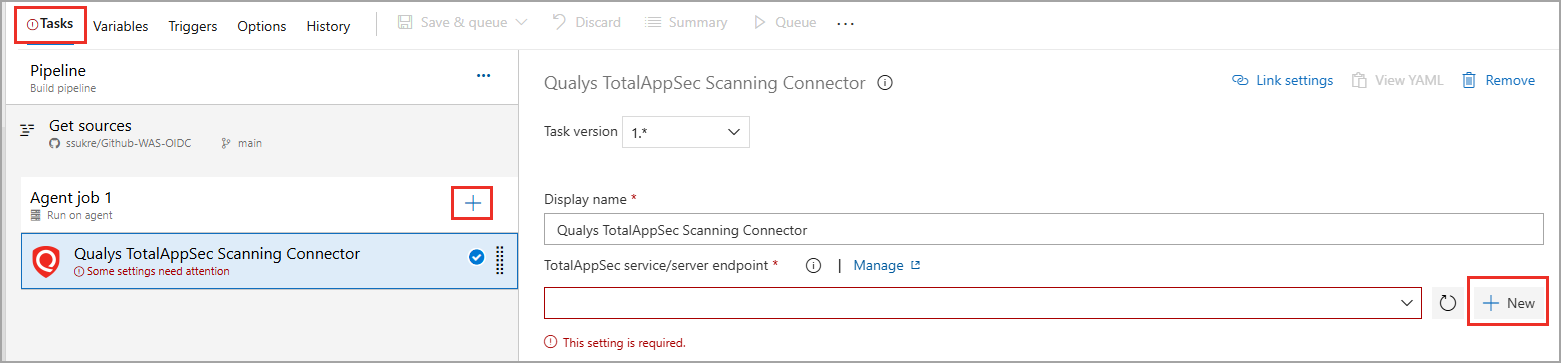 Click the task to configure the plugin.