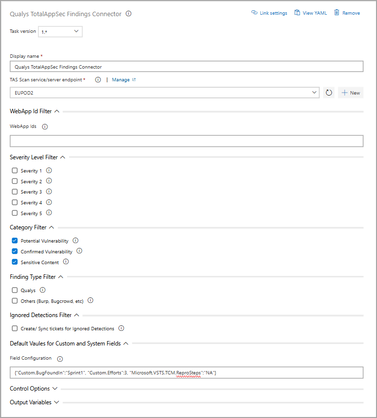 Click the task to configure the plugin.
