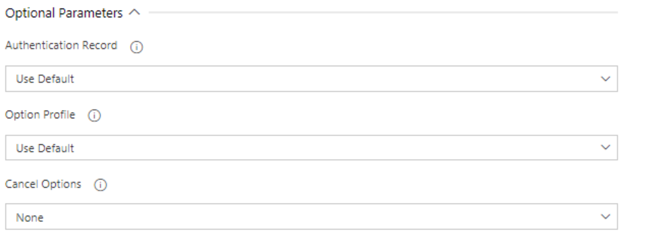 Configure optional scan parameters.