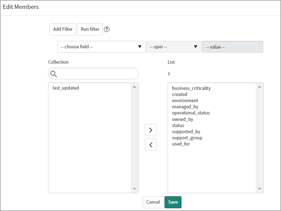Select Business Attribute