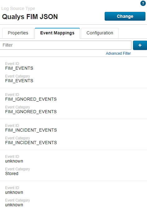 Qualys FIM JSON Event Mapping