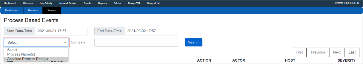 Process Based Events