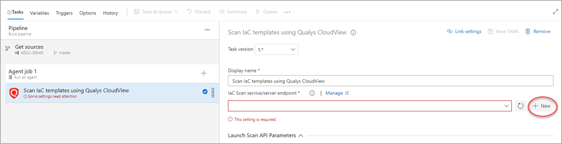 Configure task