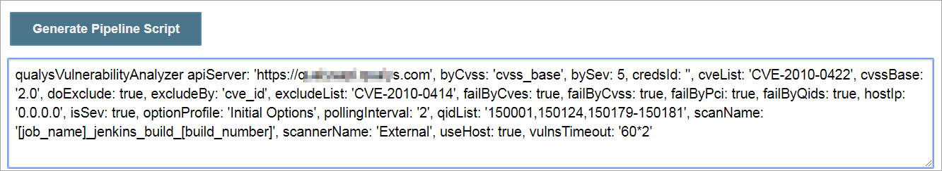 Generate pipeline script.