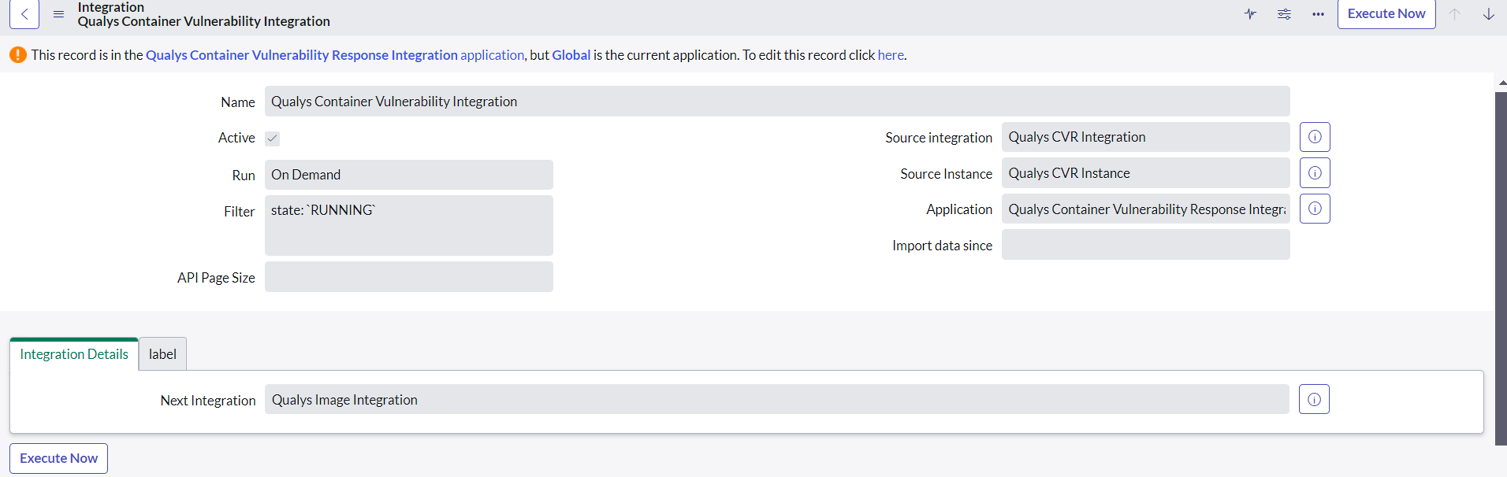 Schedule Integration