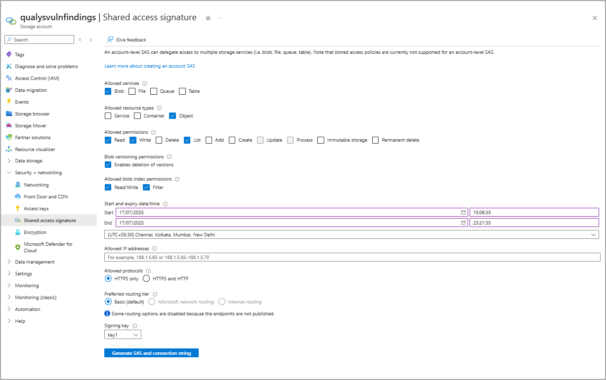 Create a Storage Account