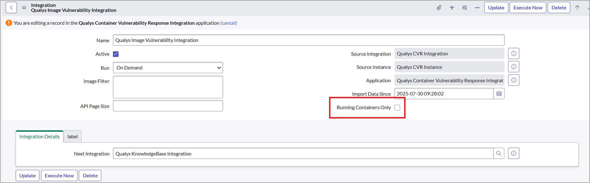 Schedule Integration