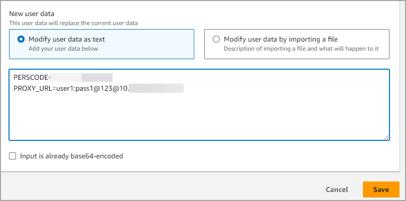 New user data.
