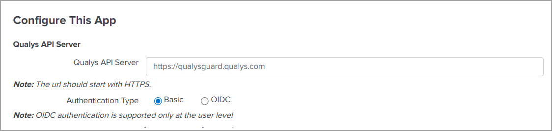 Select Authentication Type.