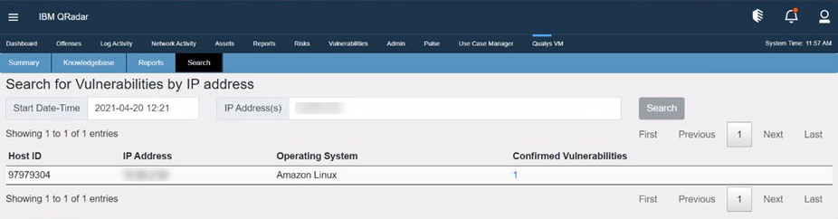 Confirm Vulnerabilities to view vulnerabilities on the host.
