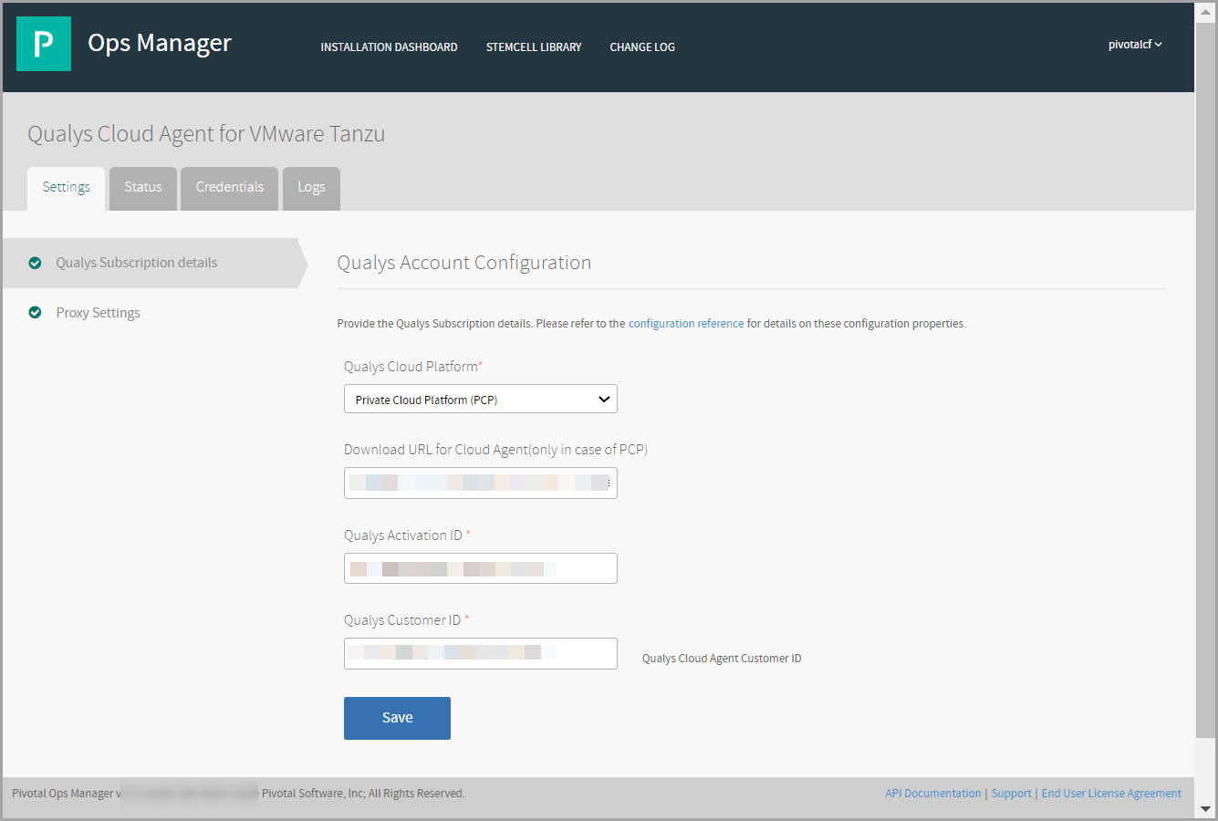 Qualys Account Configuration