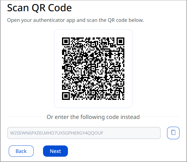 Scan QR code. Scan the QR code.