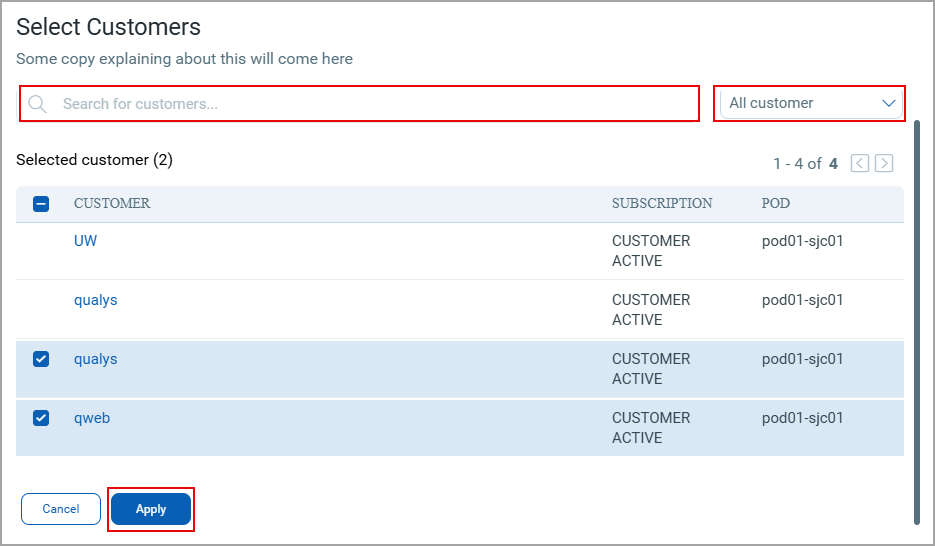 Add customers to the tag.