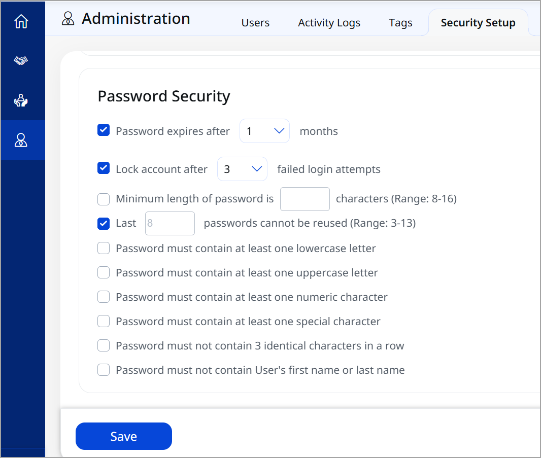 Password security. 